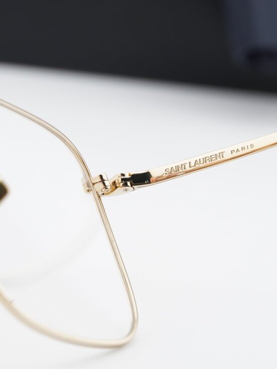 Saint Laurent SL491 006 Square Eyeglasses – Gold 55mm main image 4
